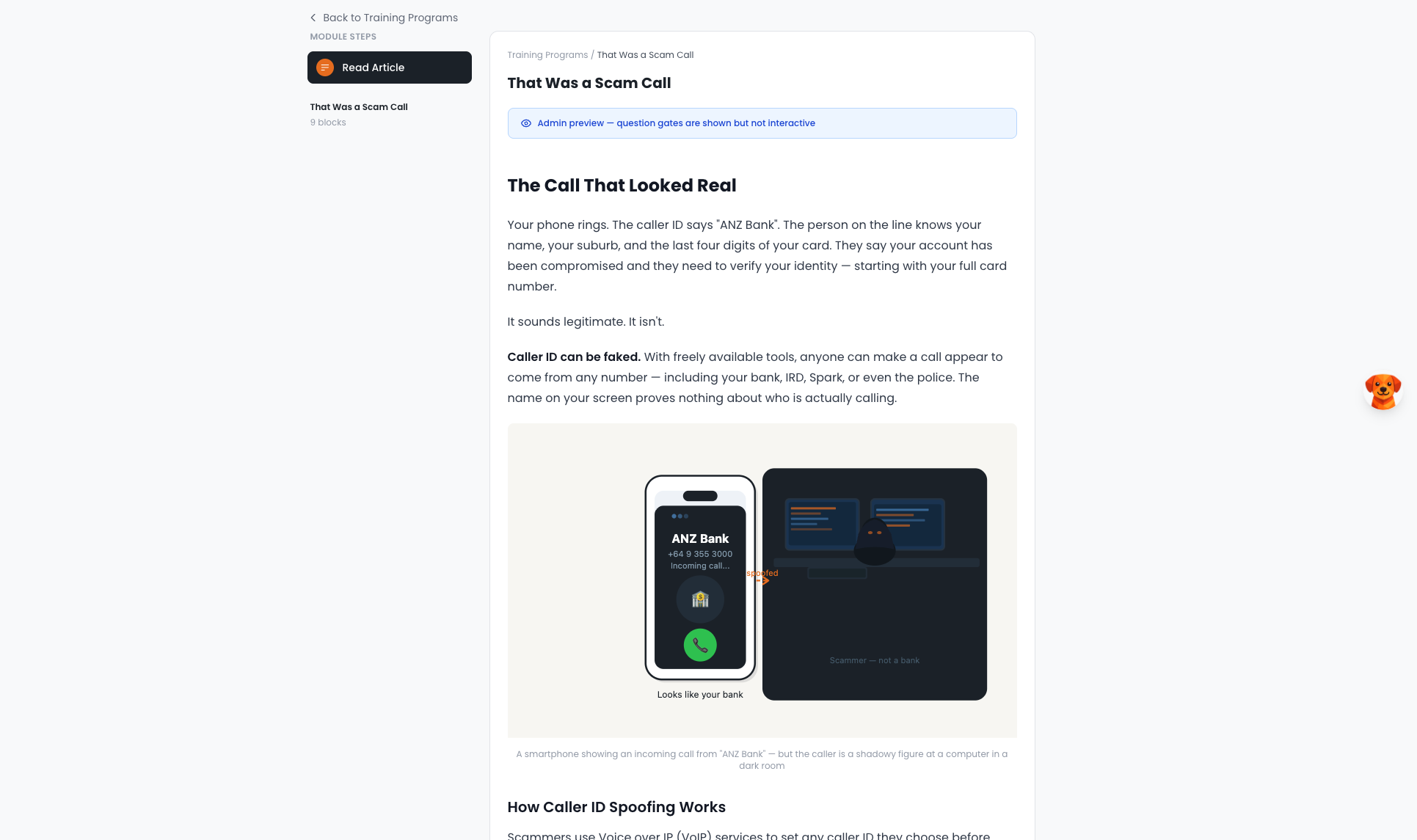SecureAZ training module content