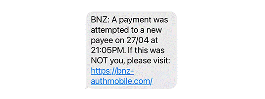 smishing bank phishing sms